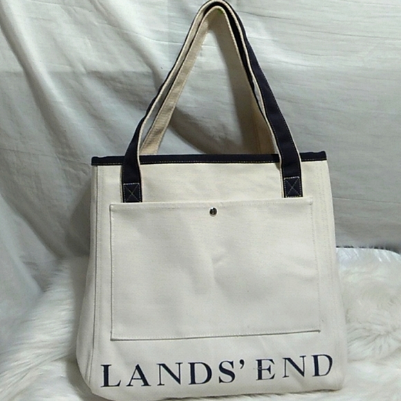 Lands' End Handbags - Lands End Thick Canvas Tote Gently Used